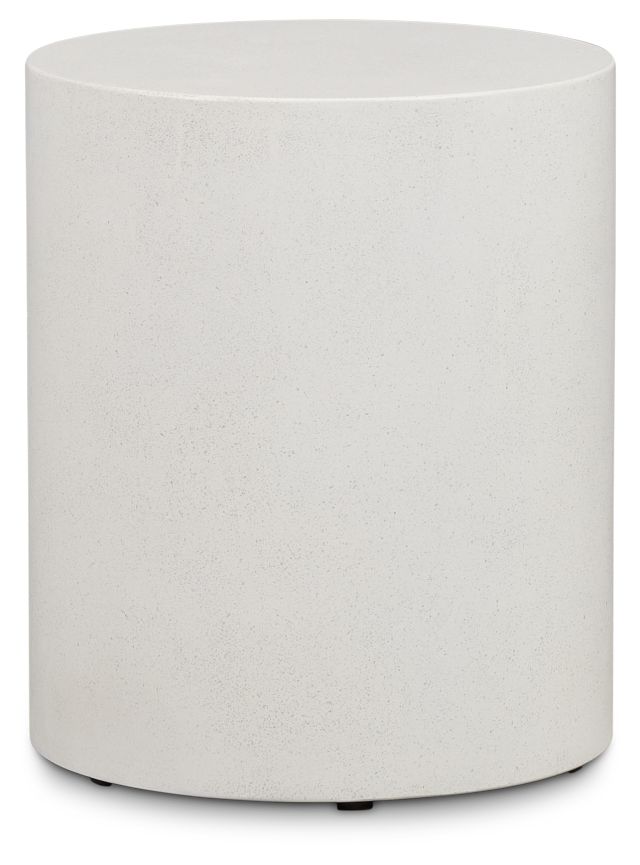 Tai White Round End Table