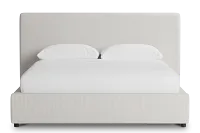 Grayton Lucy Light Beige 44" Upholstered Platform Bed