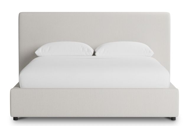 Grayton Lucy Light Beige 44" Upholstered Platform Bed