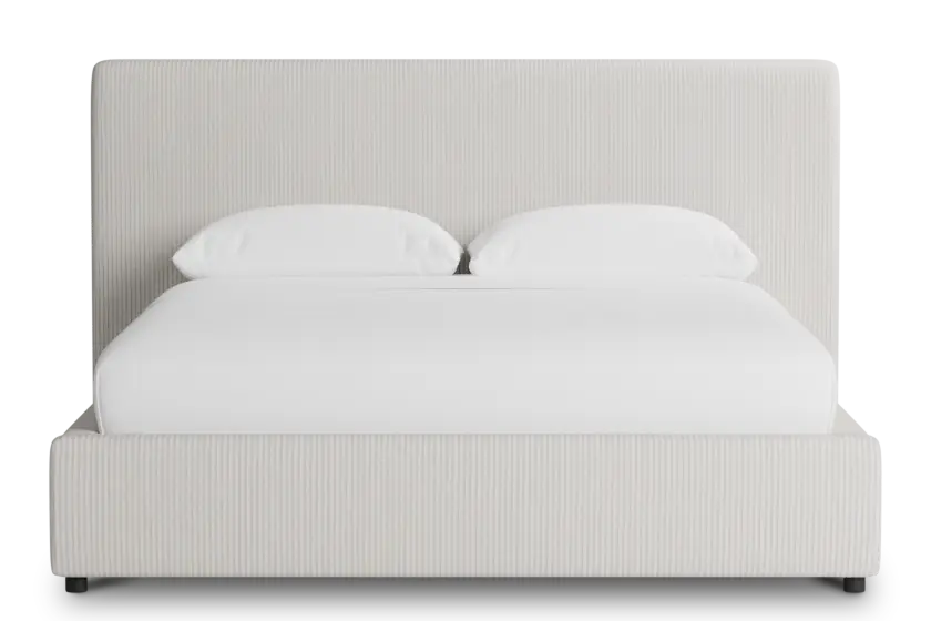 Grayton Lucy Light Beige 44" Upholstered Platform Bed Grayton Lucy Light Beige 44" Upholstered Platform Bed