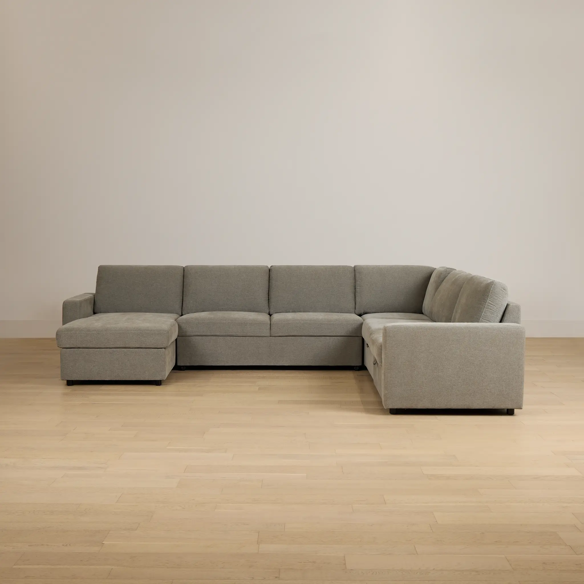 Addie Gray Fabric Medium Left Chaise Storage Sleeper Sectional Addie Gray Fabric Medium Left Chaise Storage Sleeper Sectional