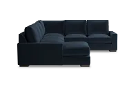 Edgewater Joya Dark Blue Medium Left Chaise Sectional