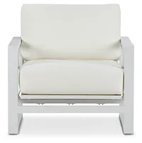 Linear White Rocking Chair