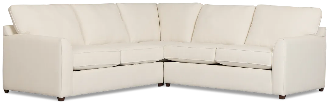 Tate Light Beige Fabric Medium 2-arm Right Cooling Memory Foam Sleeper Sec