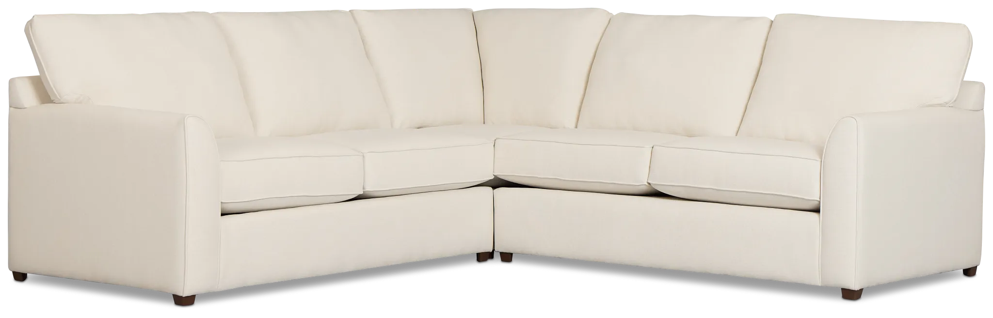 Tate Light Beige Fabric Medium 2-arm Right Cooling Memory Foam Sleeper Sec