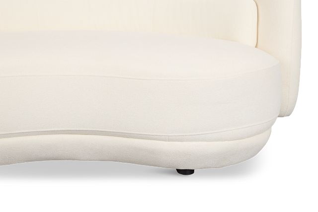 Presley White Fabric 2-piece Modular Sectional