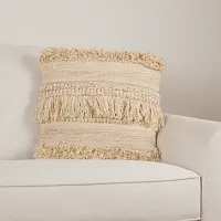 Beanton White Accent Pillow