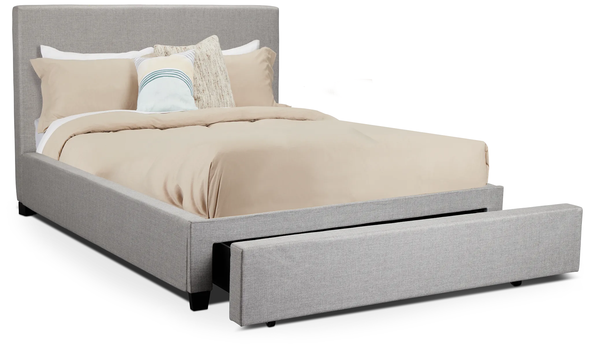 Monica Light Gray Uph Platform Storage Bed