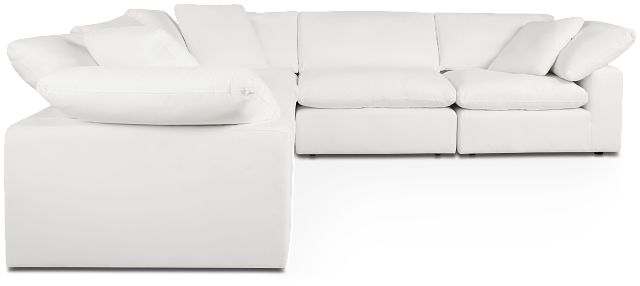 Nixon White Fabric 5-piece Modular Sectional