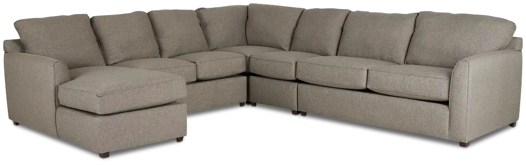 Asheville Brown Fabric Large Left Chaise Sectional Asheville Brown Fabric Large Left Chaise Sectional