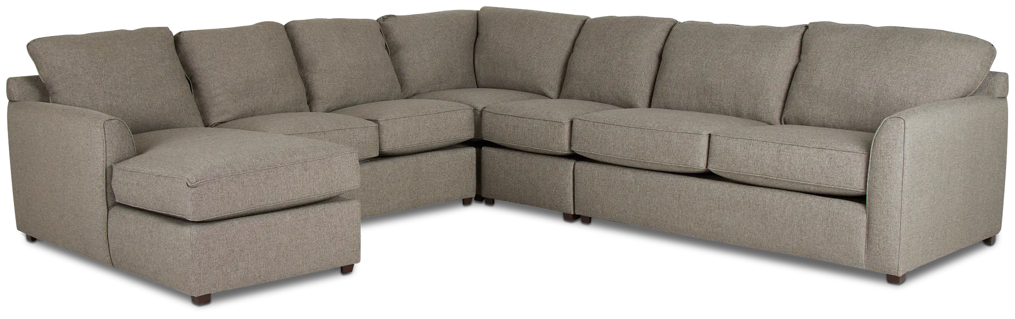 Asheville Brown Fabric Large Left Chaise Sectional Asheville Brown Fabric Large Left Chaise Sectional