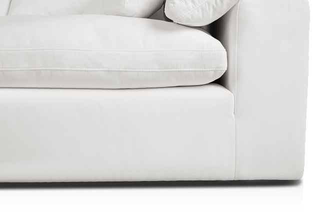 Nixon White Fabric 4-piece Modular Sectional