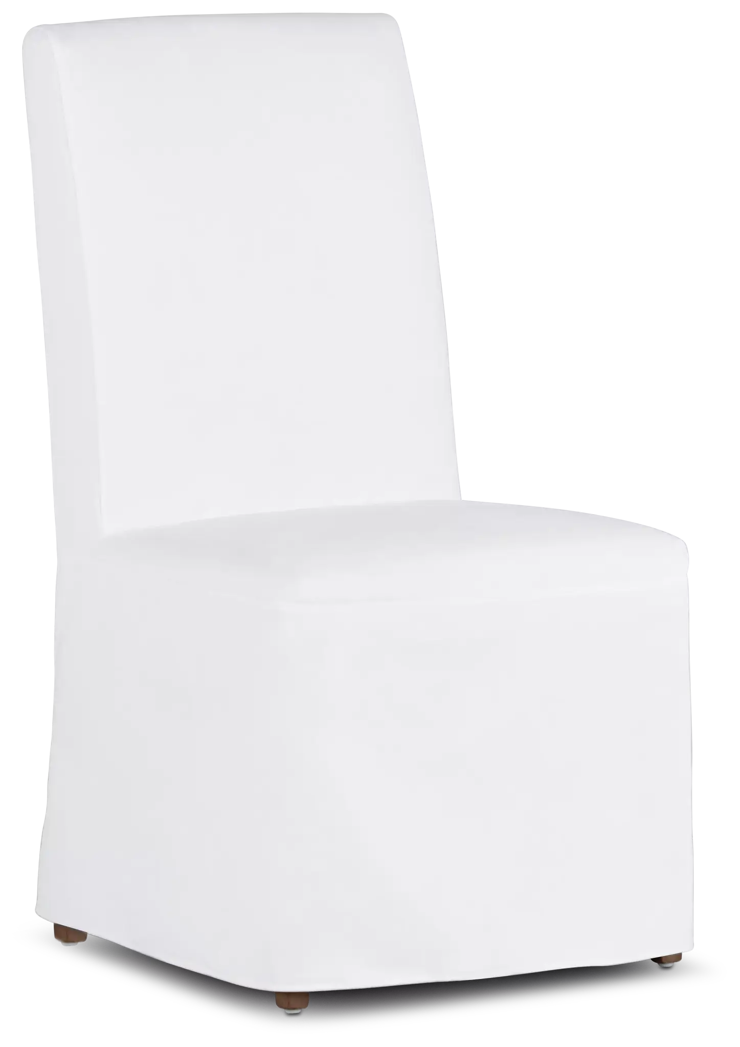 Harbor White Long Slipcover Chair With Medium-tone Leg Harbor White Long Slipcover Chair With Medium-tone Leg