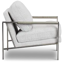 Wyatt Light Gray Fabric Accent Chair