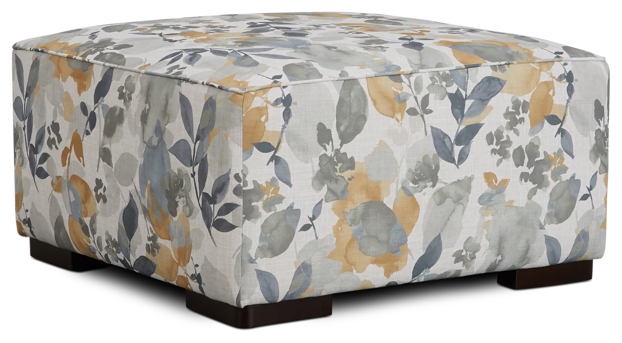 Wellstone Gray Fabric Cocktail Ottoman Wellstone Gray Fabric Cocktail Ottoman