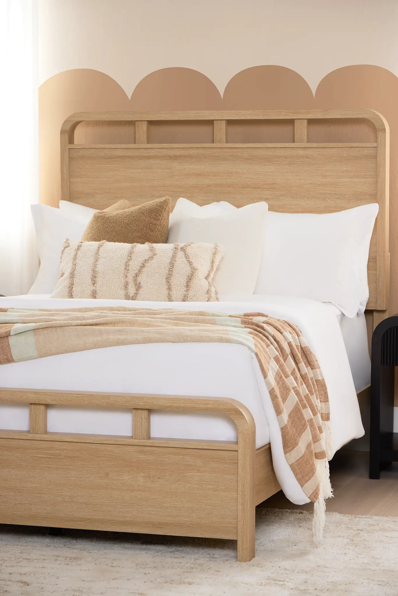 Lyndie Light Tone Panel Bed Lyndie Light Tone Panel Bed