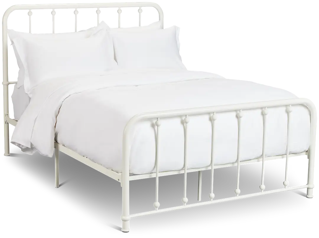 Rory White Metal Panel Bed Rory White Metal Panel Bed