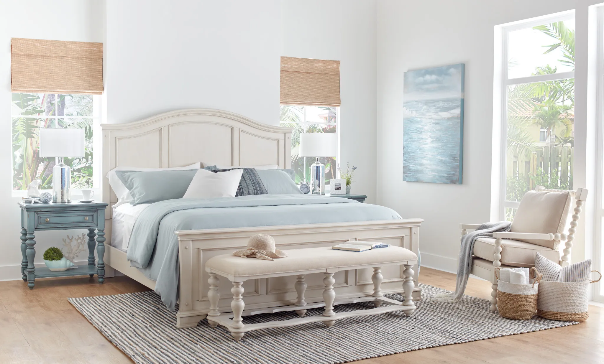 Savannah Ivory Panel Bed