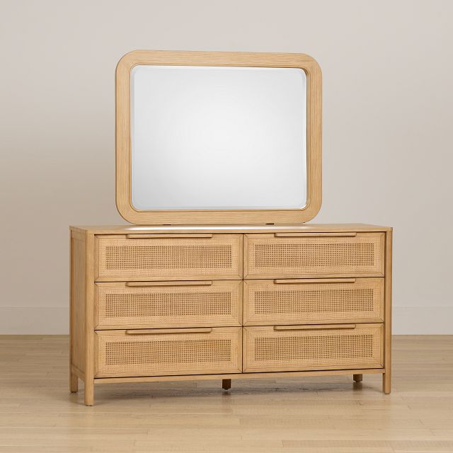 Pacific Light Tone 6-drawer Dresser & Mirror