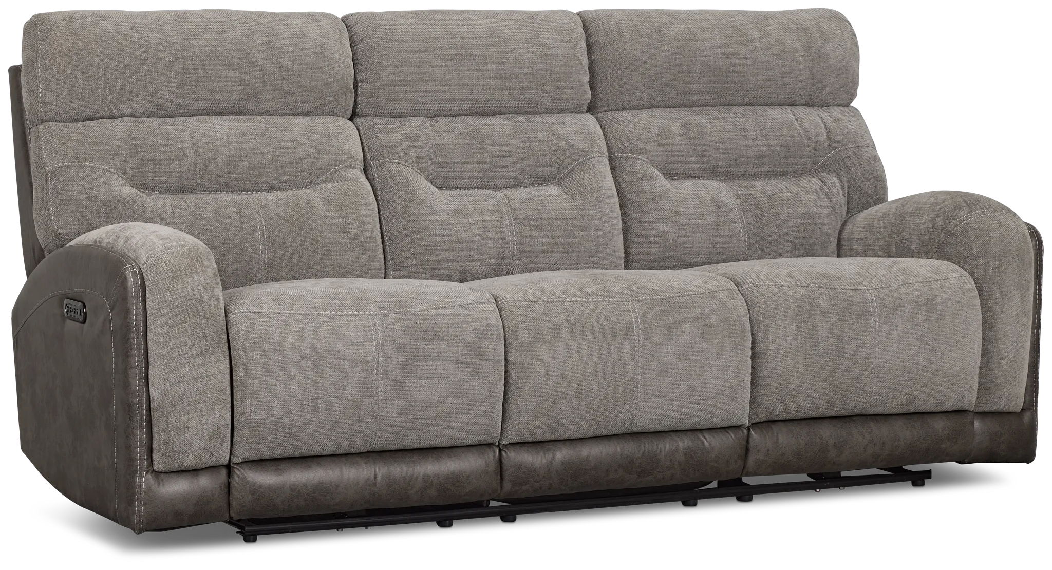 Travis Gray Fabric Power Reclining Sofa