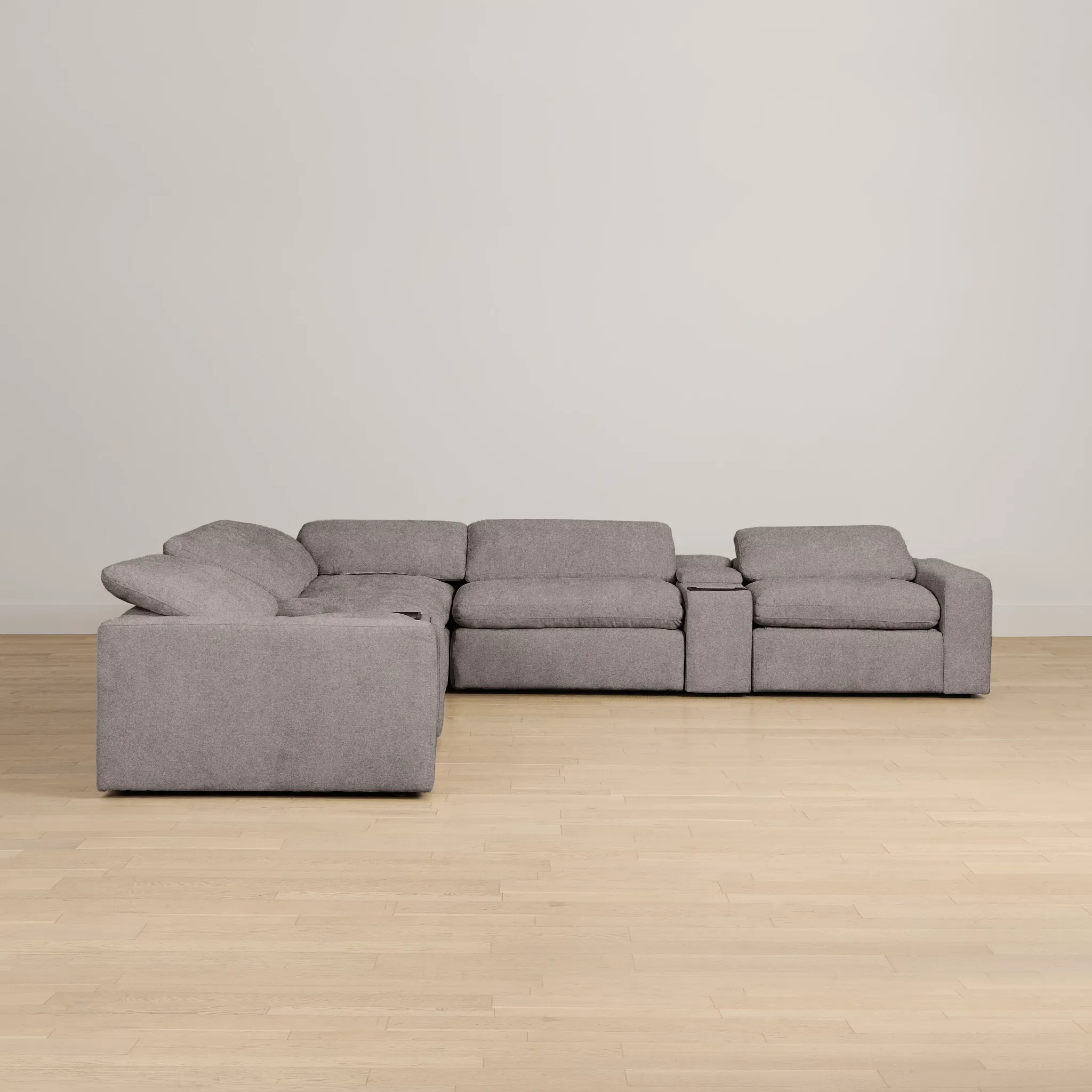 Drift Dark Gray Fabric Large Dual Power Reclining Two-arm Sectional