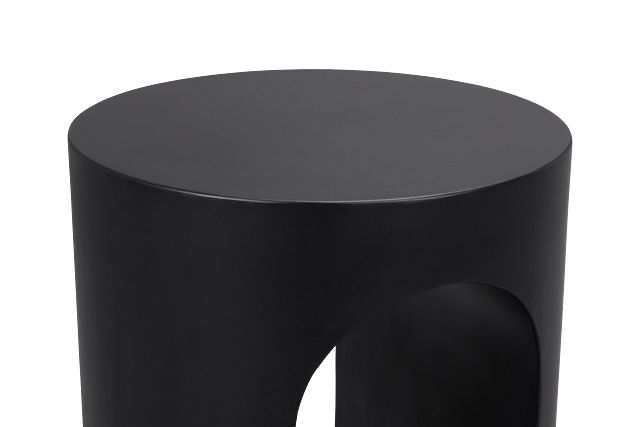 Kylani Black Round End Table
