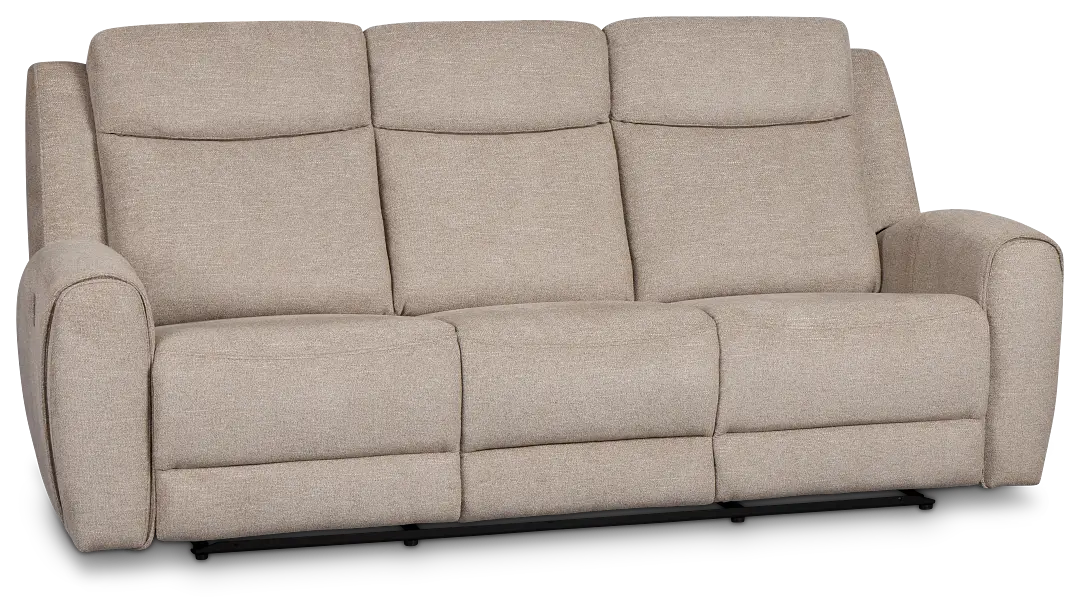 Walker Beige Fabric Reclining Sofa Walker Beige Fabric Reclining Sofa