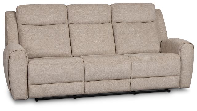 Walker Beige Fabric Reclining Sofa