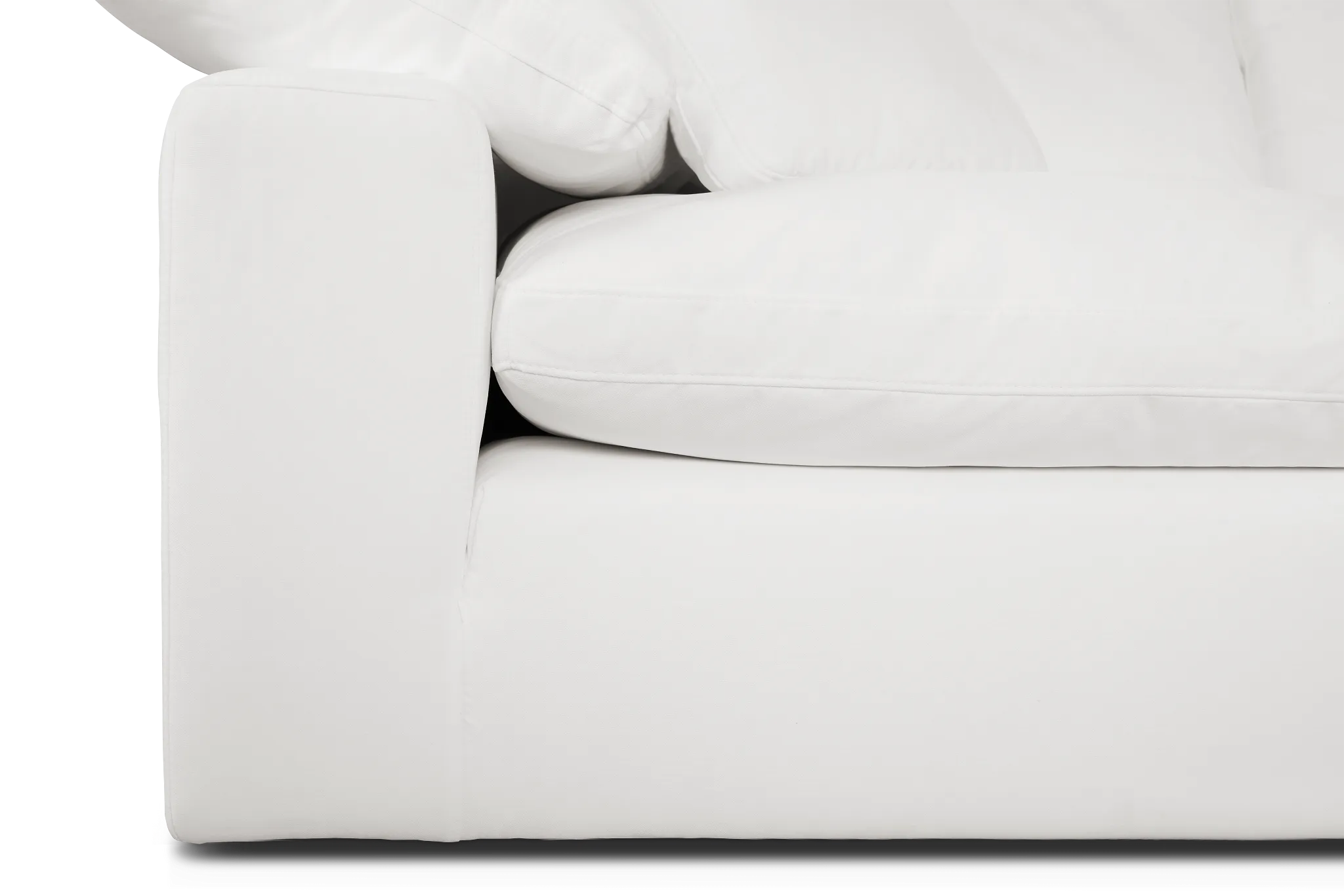 Nixon White Fabric 5-piece Modular Sectional