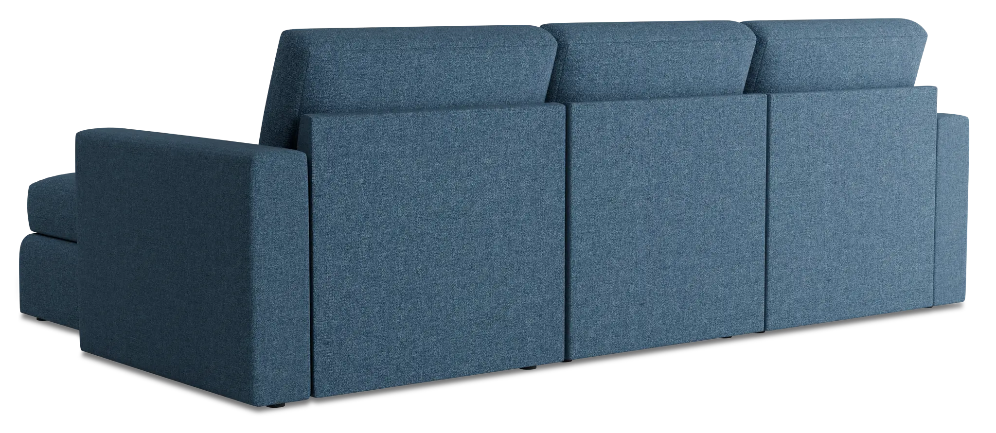 Citymod Blue Fabric Small Right Chaise Sectional Citymod Blue Fabric Small Right Chaise Sectional