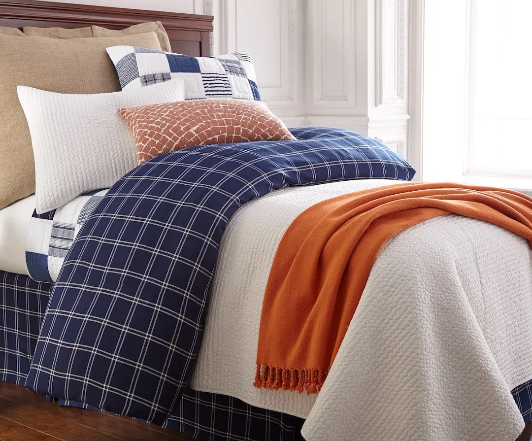 Jesse Blue Reversible Coverlet