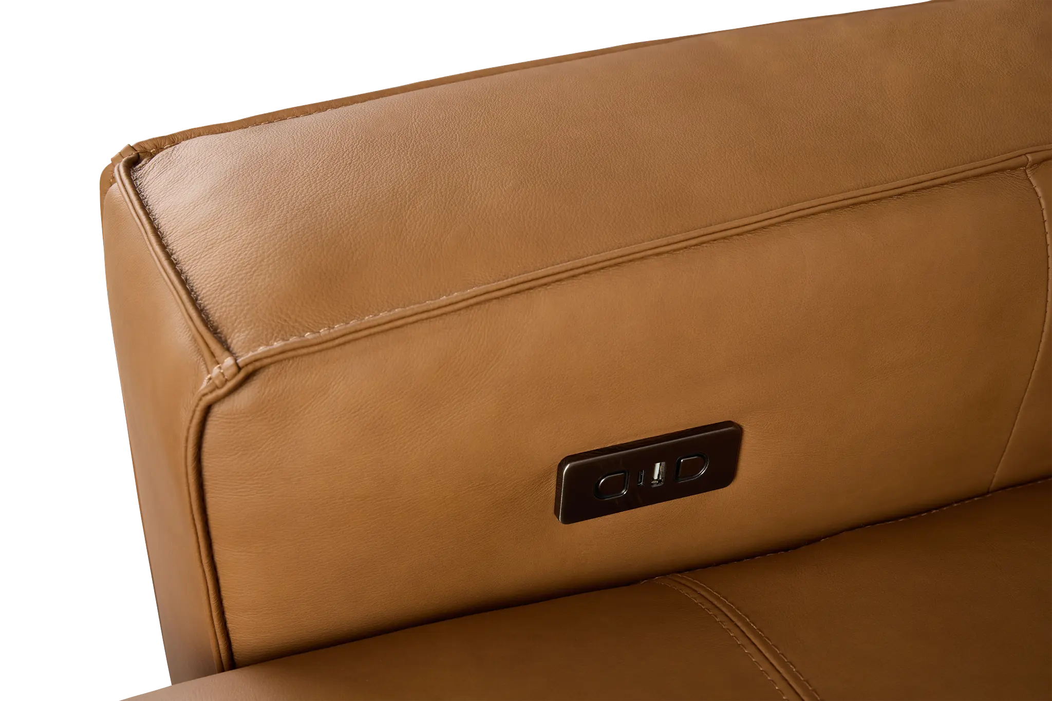 Rudy Brown Lthr/vinyl Power Extension Chaise Console Loveseat Rudy Brown Lthr/vinyl Power Extension Chaise Console Loveseat