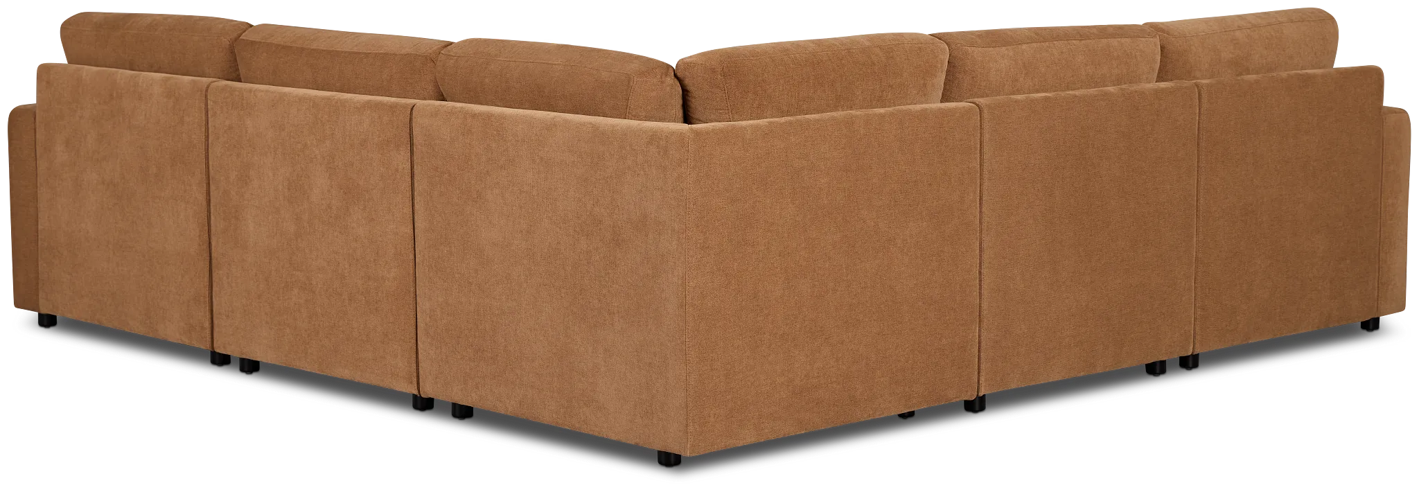 Addie Brown Fabric Small 2-arm Storage Sectional