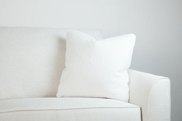 Henley White 20" Accent Pillow