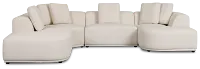 Catalina Beige Fabric Medium Right Chaise Sectional