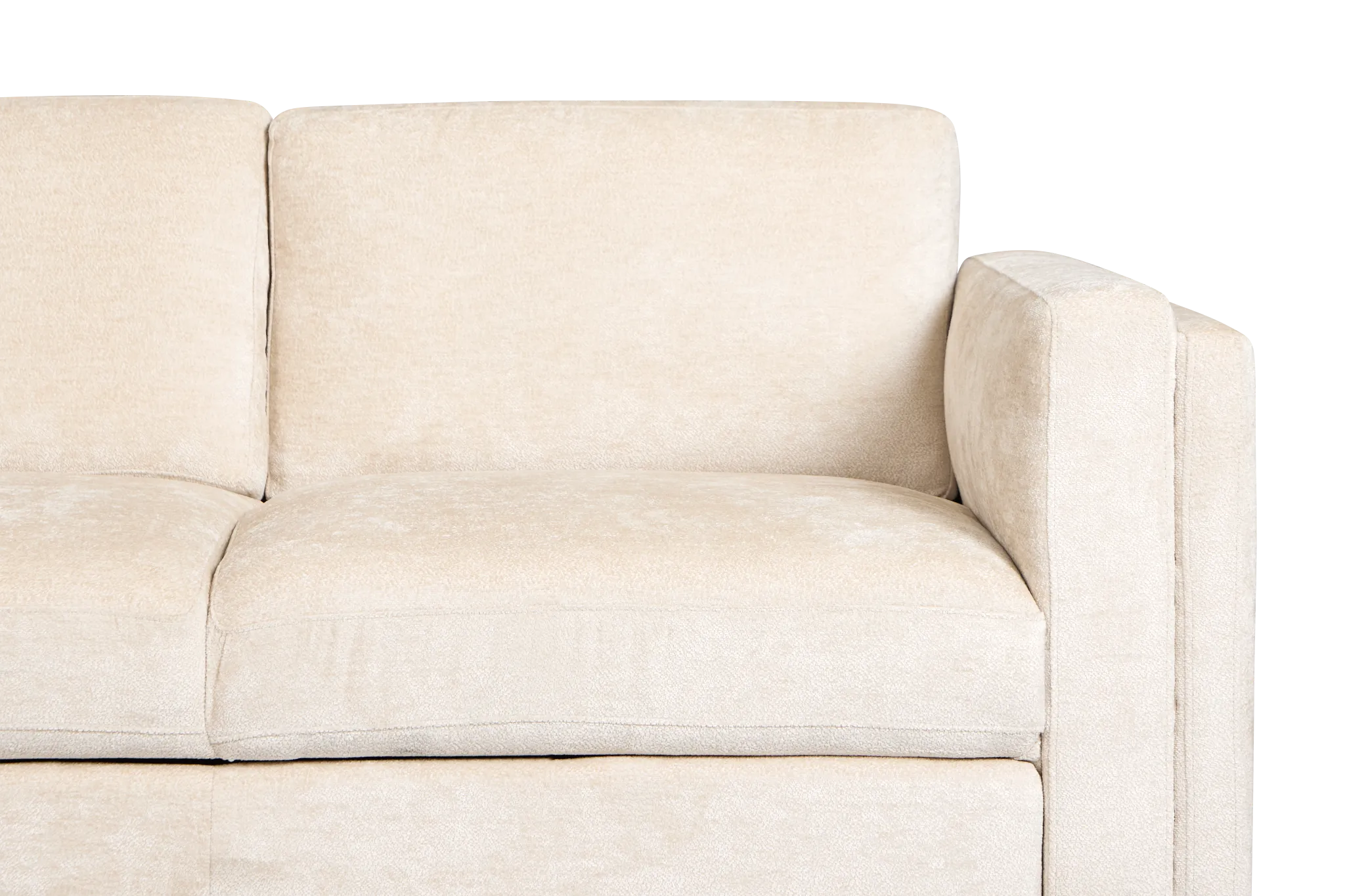 Farren Beige Fabric Small Left Chaise Storage Sleeper Sectional