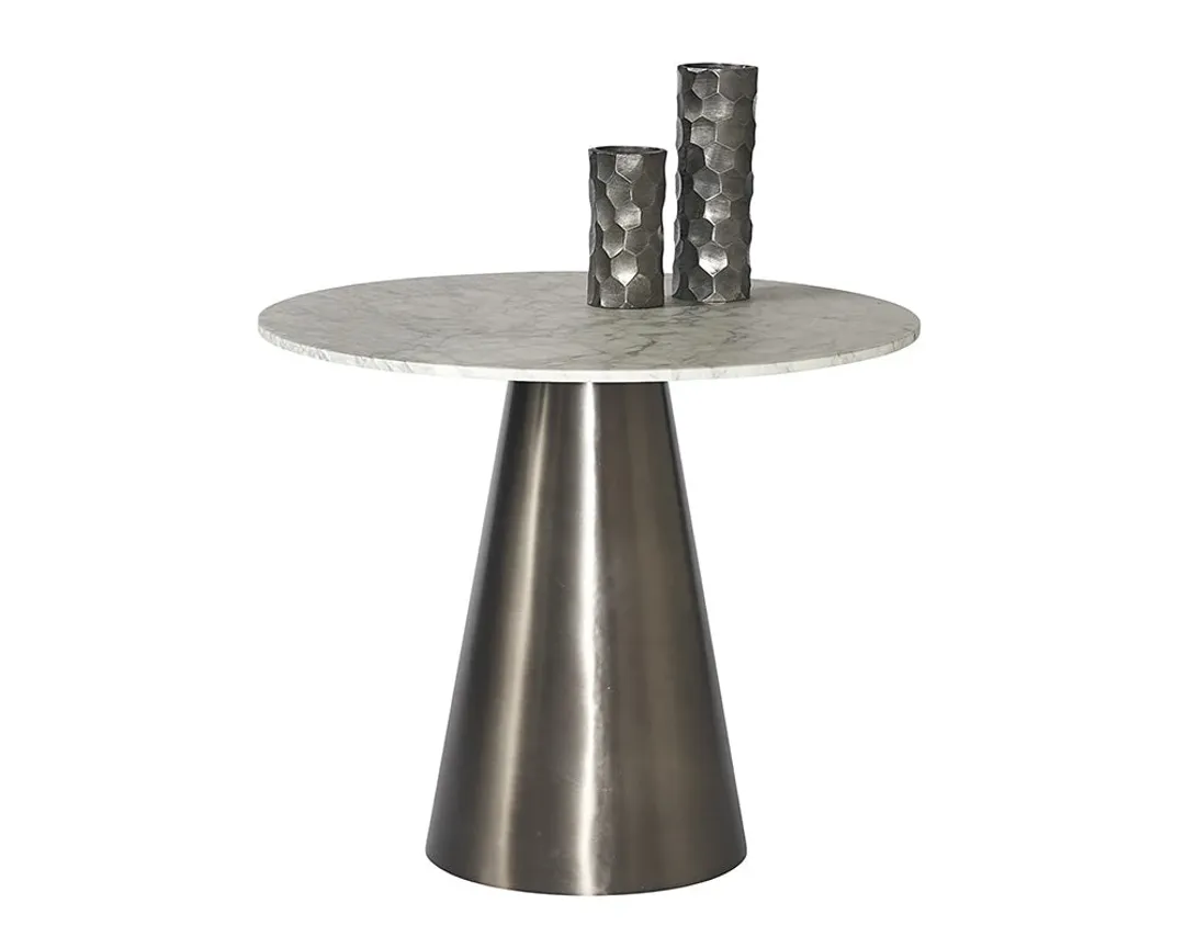 Delta Dark Gray Marble Round Table
