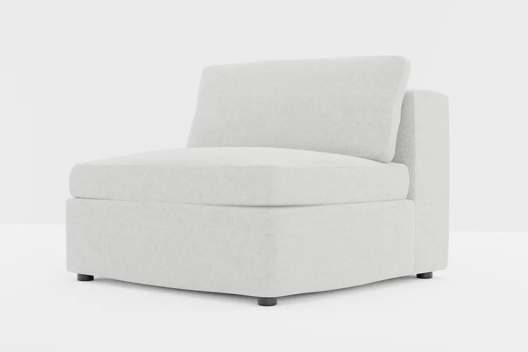 Destin Delray Pewter Fabric Armless Chair Destin Delray Pewter Fabric Armless Chair