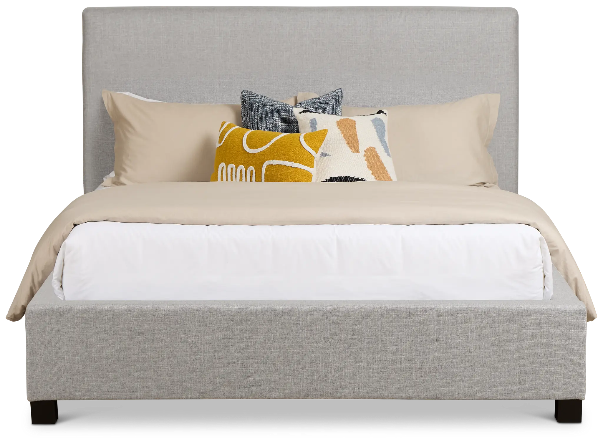Monica Light Gray Uph Platform Bed Monica Light Gray Uph Platform Bed