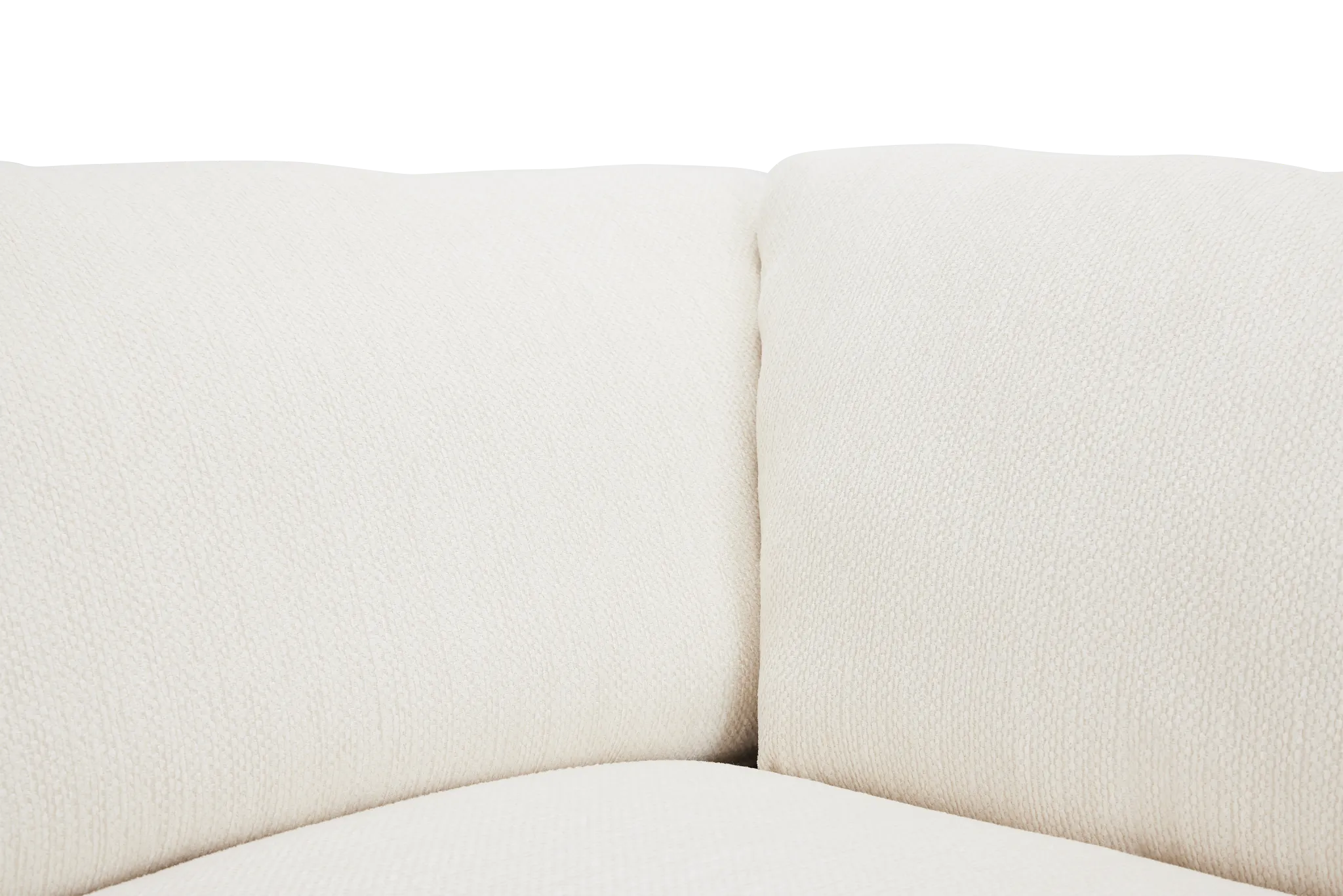 Alpha White Fabric Medium Two-arm Sectional