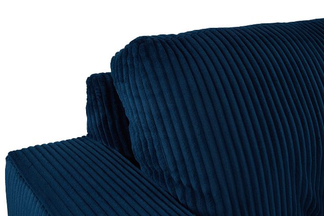 Charlie Dark Blue Fabric Large Right Chaise Sectional