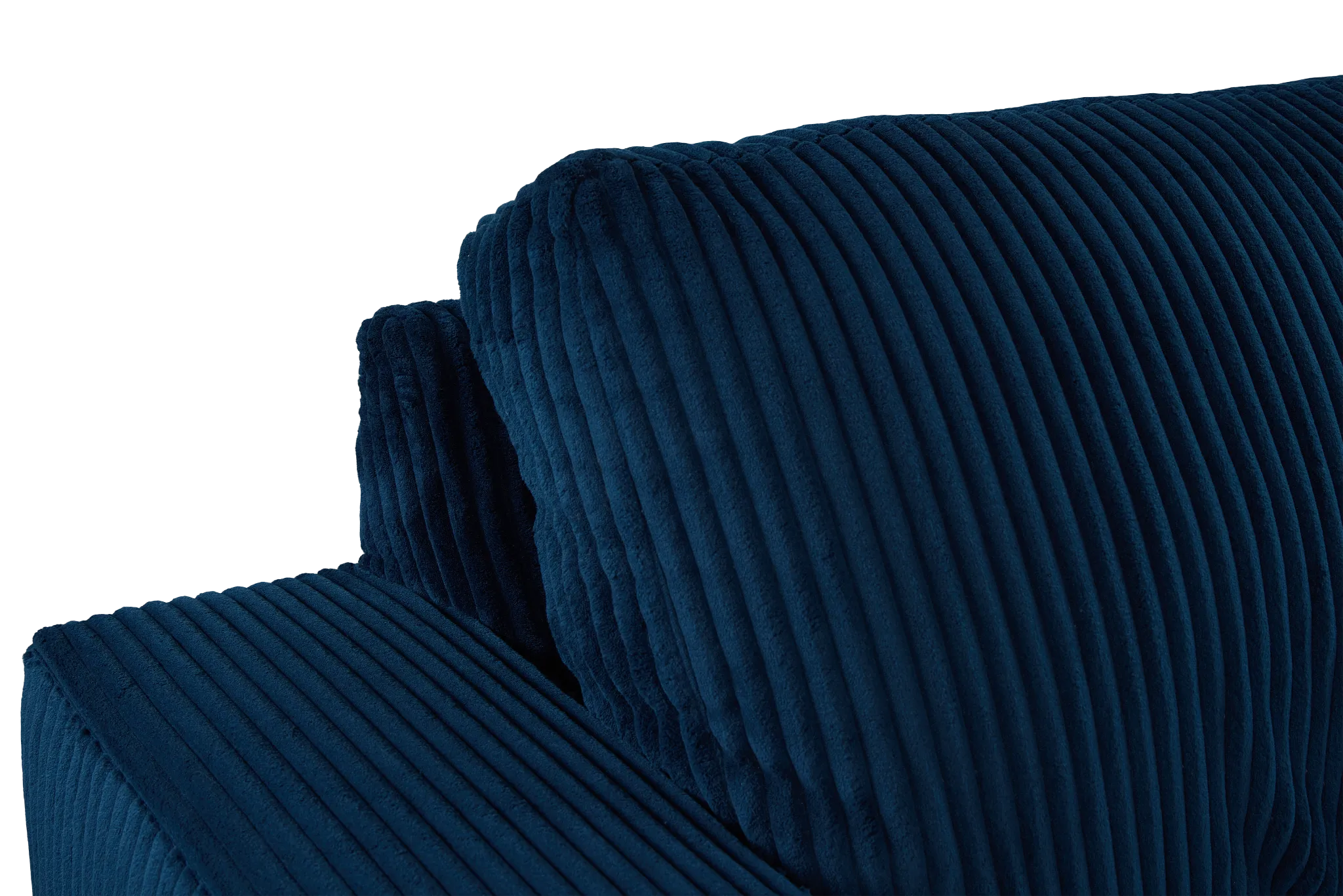 Charlie Dark Blue Fabric Large Right Chaise Sectional