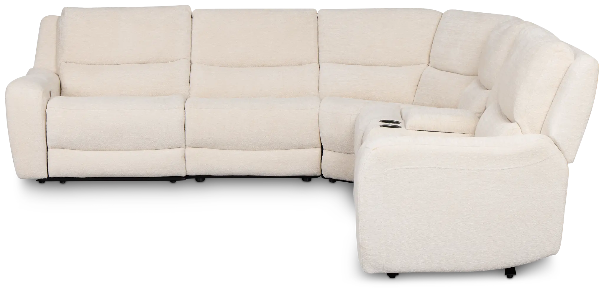 Bennett Light Beige Fabric Medium Dual Power 2-arm Reclining Sectional Bennett Light Beige Fabric Medium Dual Power 2-arm Reclining Sectional