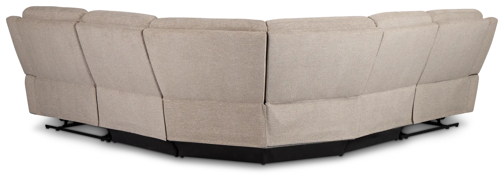 Walker Beige Fabric Small Two-arm Manually Reclining Sectional Walker Beige Fabric Small Two-arm Manually Reclining Sectional