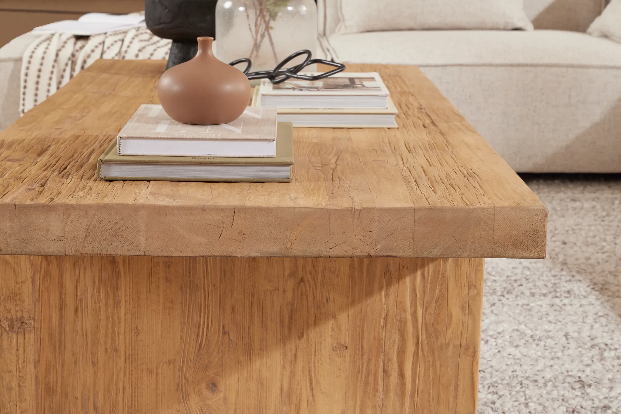 Colten Light Tone Rectangular Coffee Table