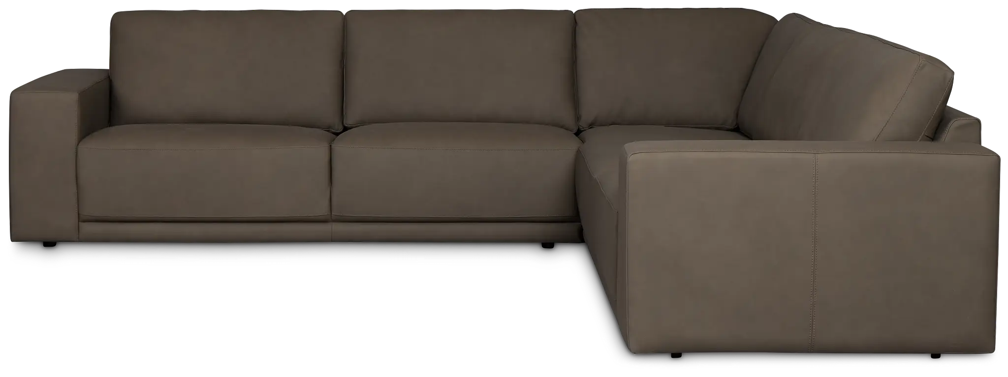 Kellan Dark Gray Leather Small Two-arm Sectional Kellan Dark Gray Leather Small Two-arm Sectional