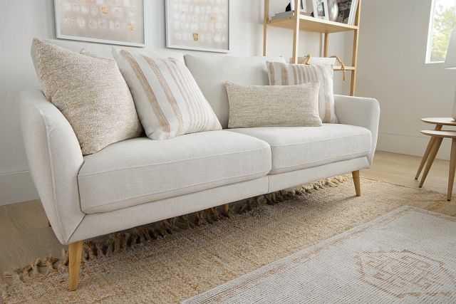 Layla Light Beige Fabric Sofa