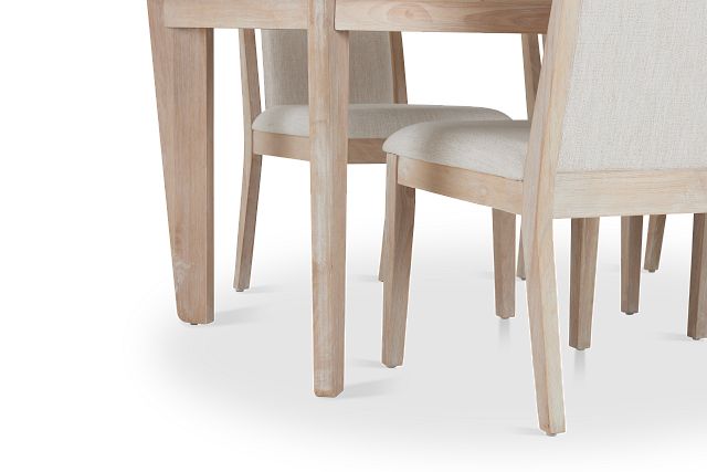 Boca Grande Light Tone Rectangular Table & 4 Upholstered Chairs (12)