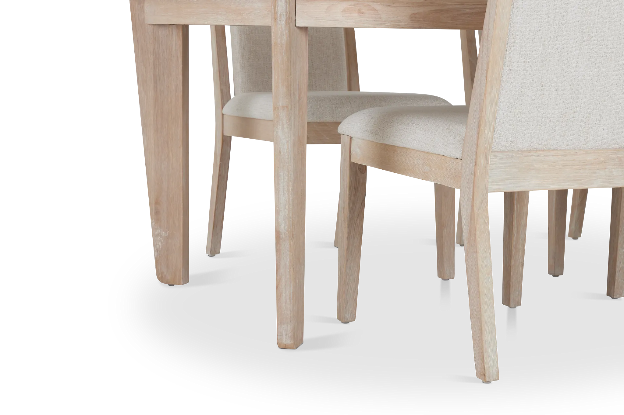 Boca Grande Light Tone Rectangular Table & 4 Upholstered Chairs