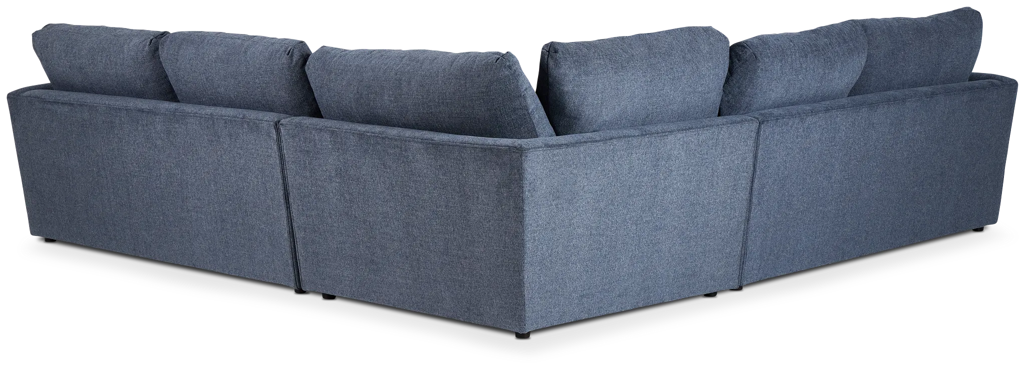 Noah Blue Fabric Small Two-arm Sectional